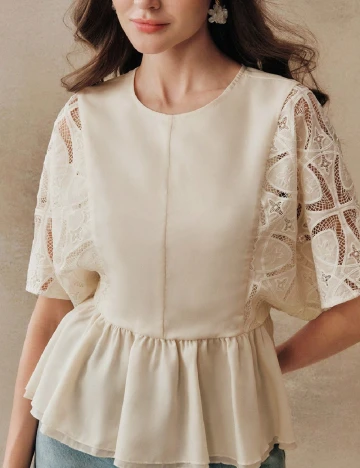Bluza Anewsta, crem