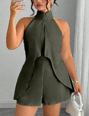 Salopeta SHEIN CURVE, verde