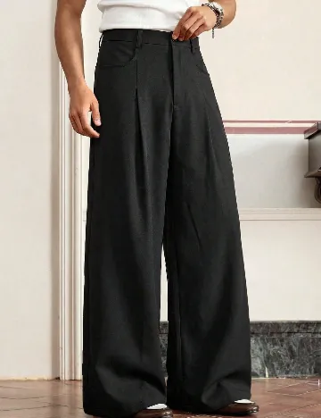 Pantaloni SHEIN Plus Size Men, negru