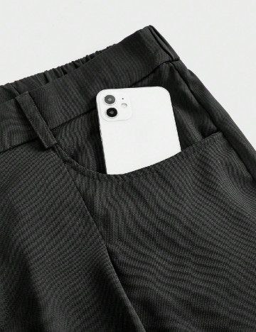 Pantaloni SHEIN Plus Size Men, negru