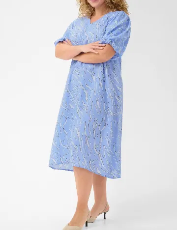 Rochie medie Kaffe Curve, albastru