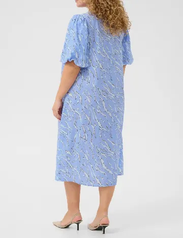 Rochie medie Kaffe Curve, albastru