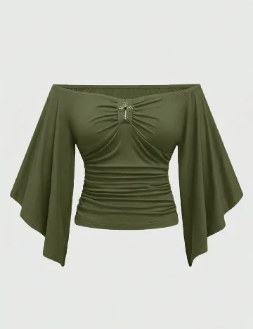 Bluza Romwe Plus Size, verde