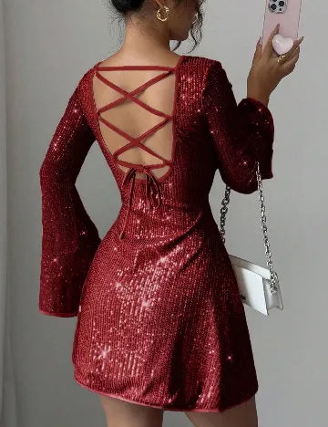 Rochie scurta SHEIN, rosu