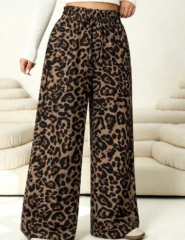 Pantaloni SHEIN CURVE, animal print