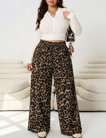 Pantaloni SHEIN CURVE, animal print