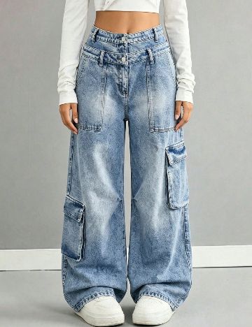 Blugi Shein Kids, albastru