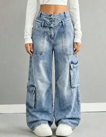 Blugi Shein Kids, albastru