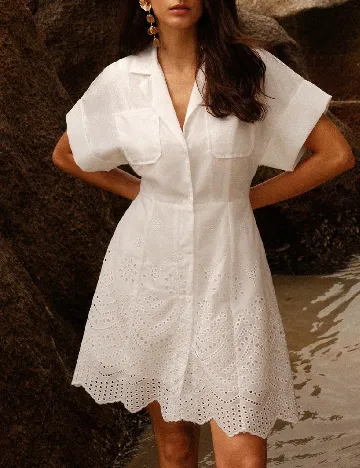 Rochie scurta Anewsta, alb