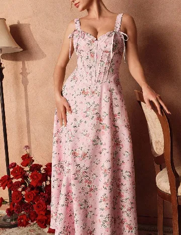 Rochie lunga Savoree, floral print