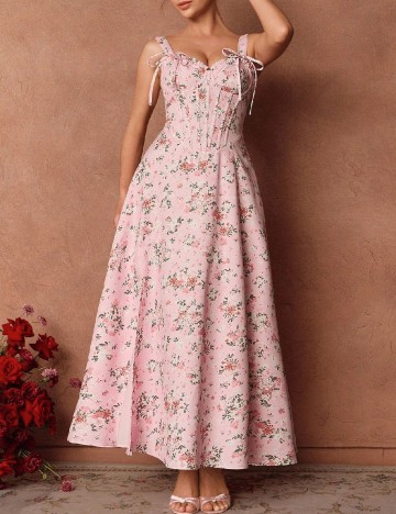 Rochie lunga Savoree, floral print