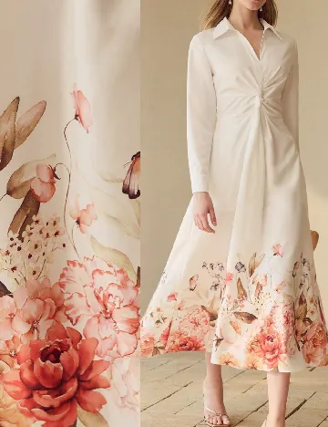 Rochie lunga MOTF, alb