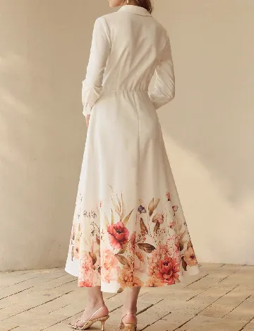 Rochie lunga MOTF, alb