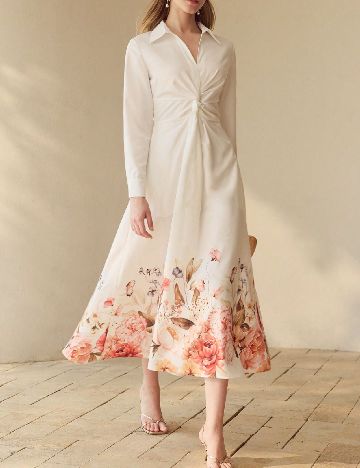 Rochie lunga MOTF, alb