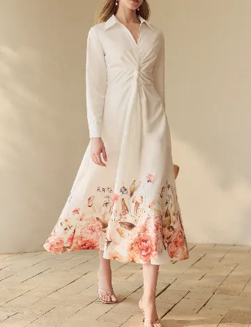 Rochie lunga MOTF, alb