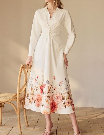 Rochie lunga MOTF, alb