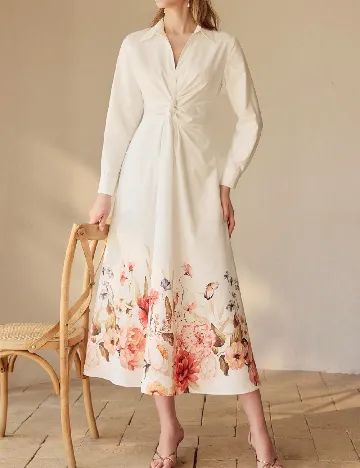 Rochie lunga MOTF, alb