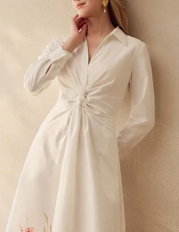 Rochie lunga MOTF, alb