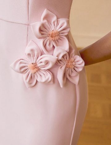 Rochie lunga Zeylah, roz