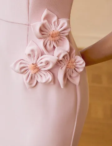 Rochie lunga Zeylah, roz