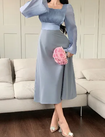 Rochie medie Dazy, albastru