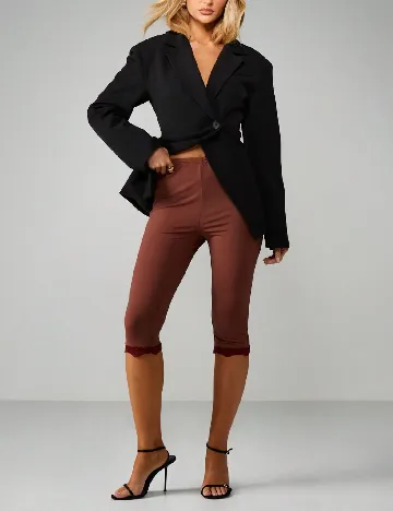 Colanti trei sferturi Missguided, maro