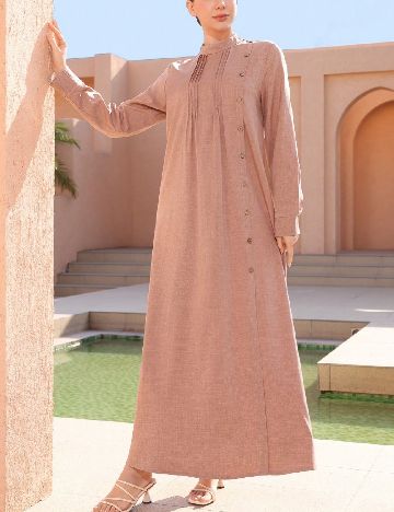 Rochie lunga SHEIN, roz pudra inchis