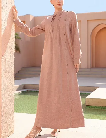 Rochie lunga SHEIN, roz pudra inchis
