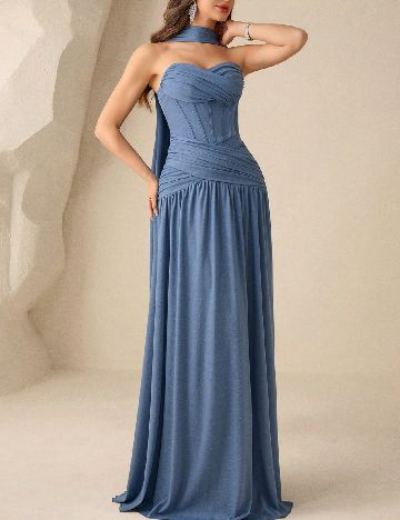 Rochie lunga SHEIN, albastru