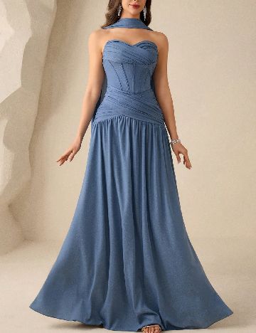Rochie lunga SHEIN, albastru