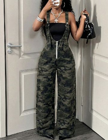 Salopeta SHEIN, army print