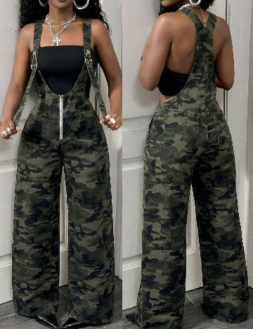 Salopeta SHEIN, army print