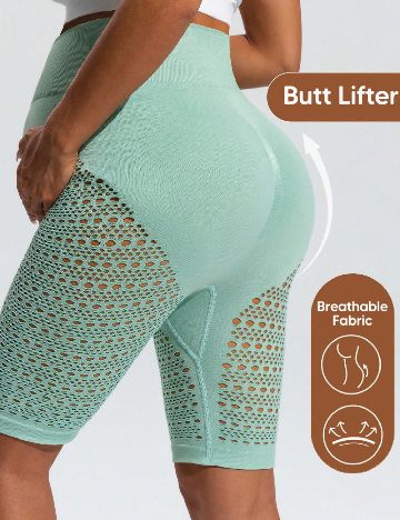 Colanti scurti SHEIN Maternity, verde
