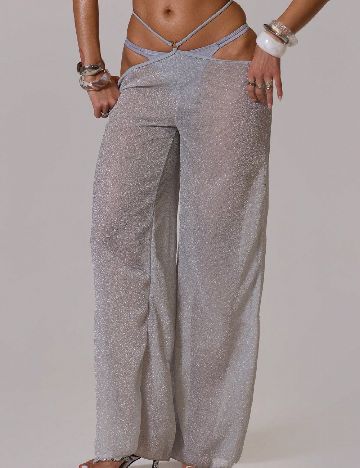 Pantaloni de plaja SHEIN, gri