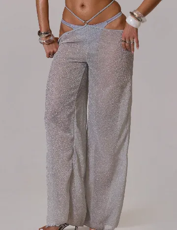 Pantaloni de plaja SHEIN, gri