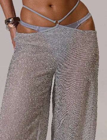 Pantaloni de plaja SHEIN, gri