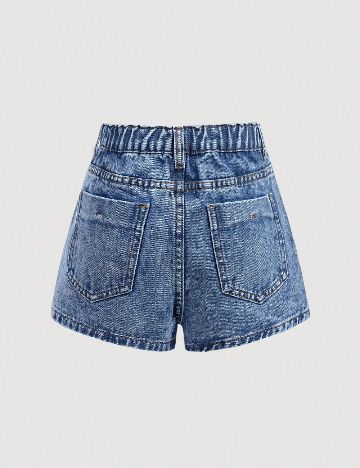Fusta pantalon Shein Kids, albastru
