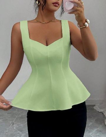 Top SHEIN, verde