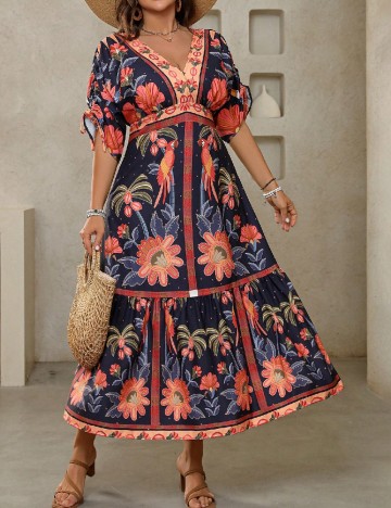 Rochie lunga SHEIN CURVE, mix culori