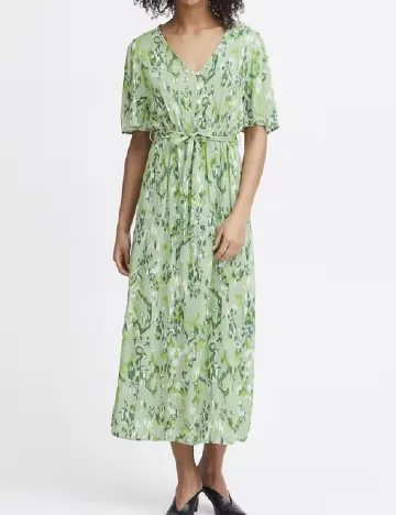 Rochie medie Ichi, verde