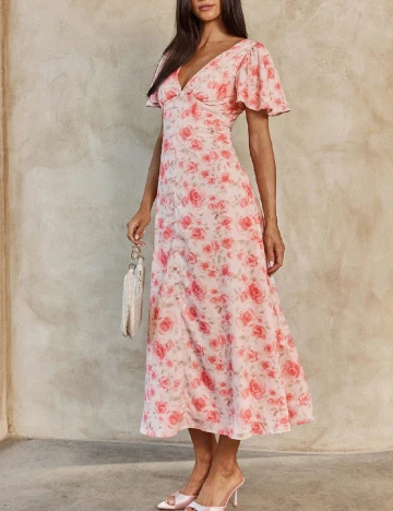 Rochie medie SHEIN, floral print