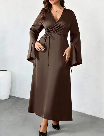 Rochie lunga SHEIN CURVE, maro