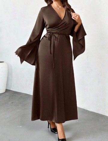 Rochie lunga SHEIN CURVE, maro