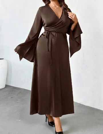 Rochie lunga SHEIN CURVE, maro