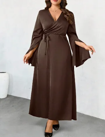 Rochie lunga SHEIN CURVE, maro