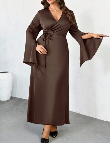 Rochie lunga SHEIN CURVE, maro
