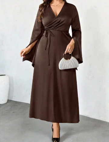 Rochie lunga SHEIN CURVE, maro