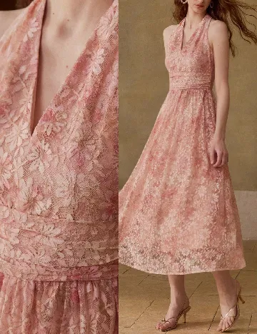 Rochie medie MOTF, roz