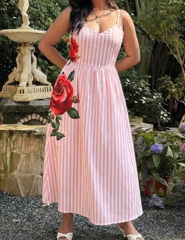 Rochie lunga SHEIN CURVE, roz