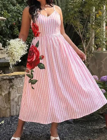 Rochie lunga SHEIN CURVE, roz